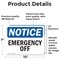 Signmission Emergency Off, 10 in W x Rectangle, Vinyl Decal OS-2PACK-NS-D-710-L-11864 - alternate 4